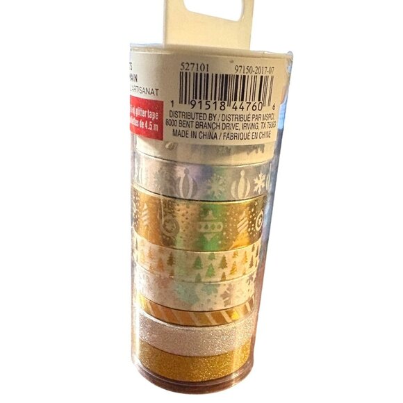 ArtMinds Christmas-Themed Washi Tape 6 Rolls For Decorative Crafts Scrapbooking - Picture 2 of 6